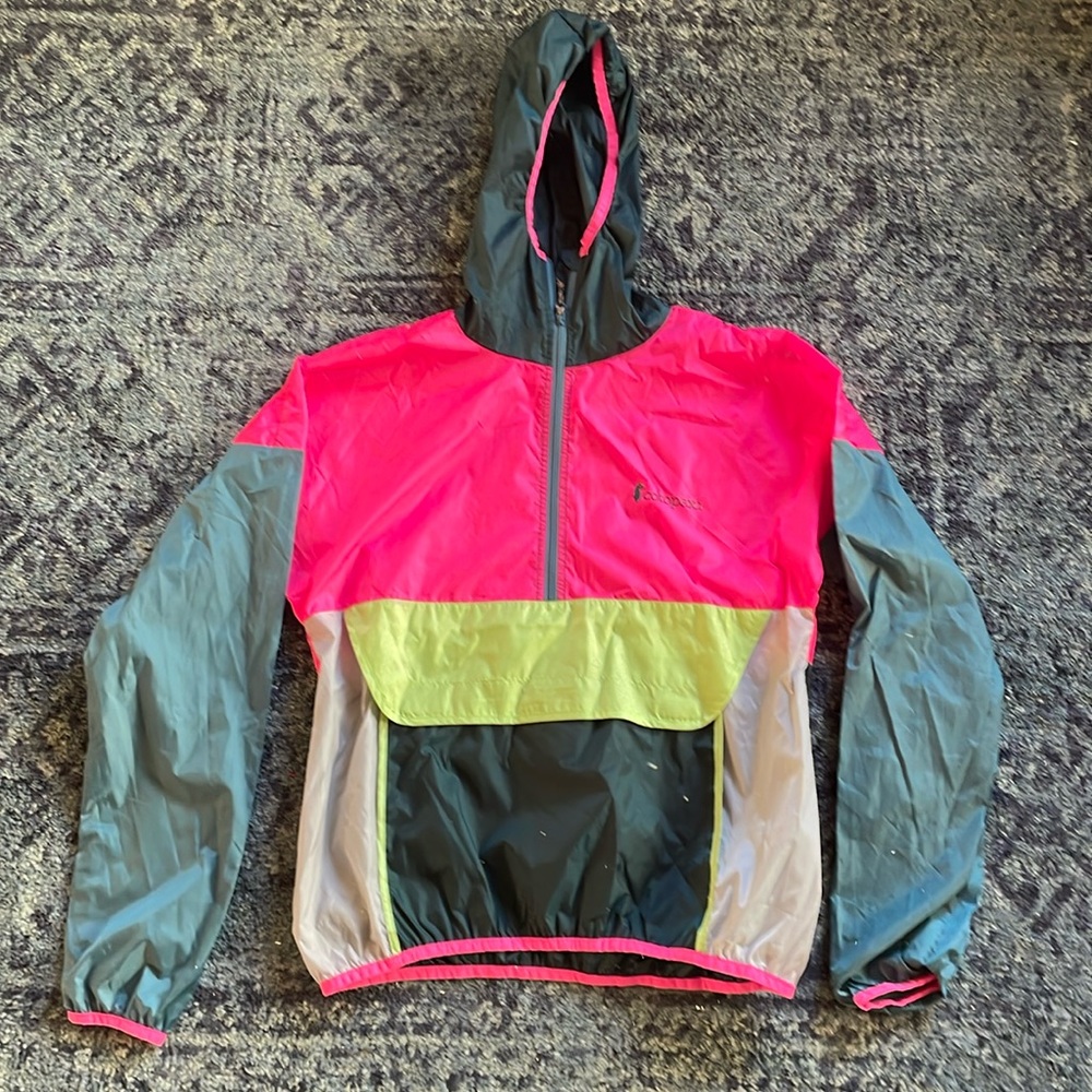 cotopaxi Women's Colorblock Windbreaker Jacket - Pink, Lime, Gray, Black